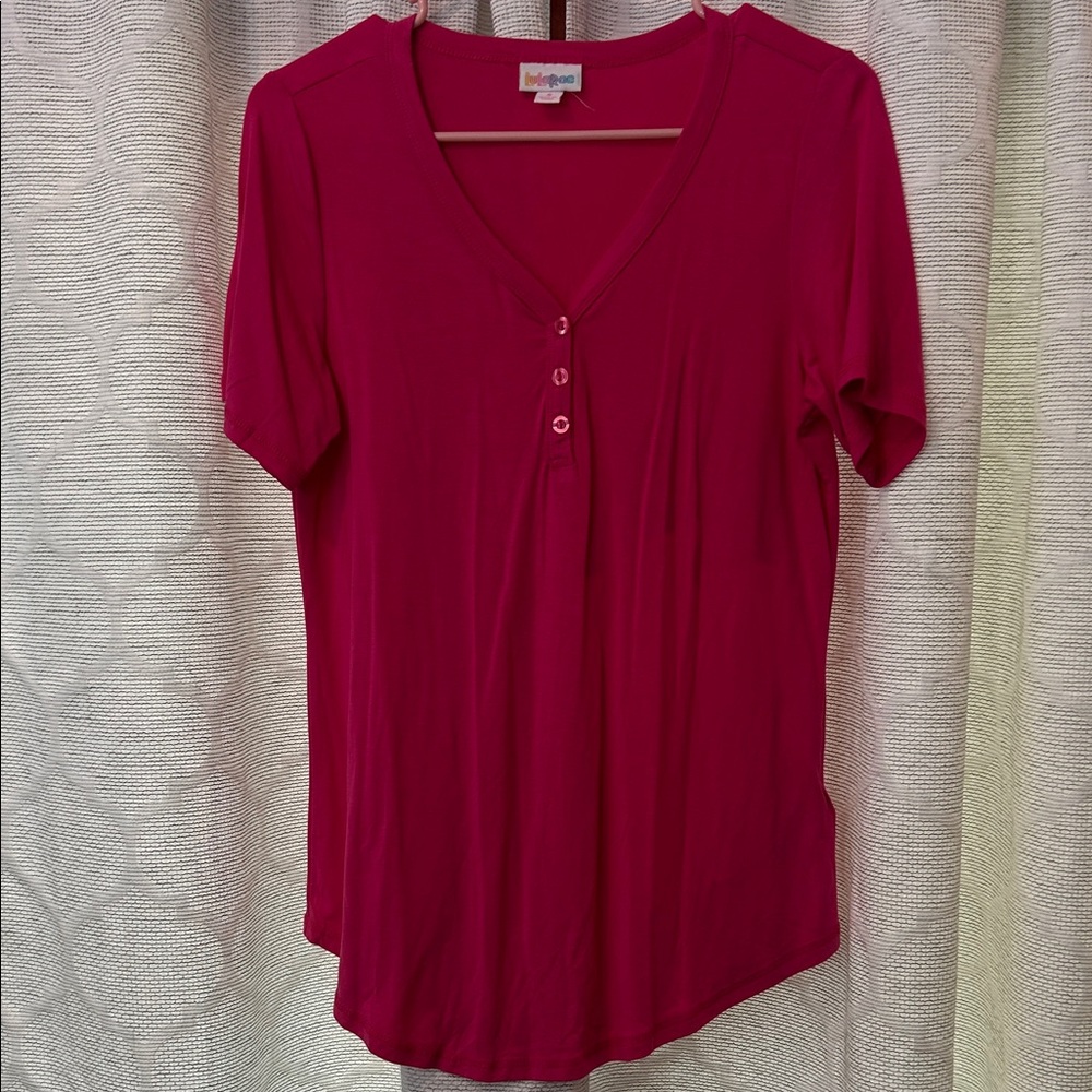 LuLaRoe Women's Pink Short Sleeve Top
